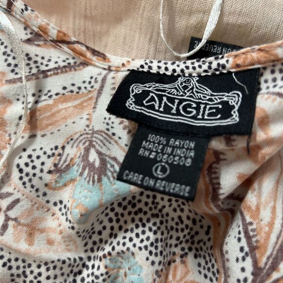 Angie Cardigan Cover Up Women’s Size L Floral Bohemian Short Sleeve Cardigan - Picture 3 of 9